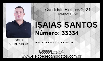 Candidato ISAIAS SANTOS 2024 - TAMBAÚ - Eleições