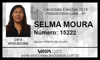 Candidato SELMA MOURA 2024 - PINDAMONHANGABA - Eleições