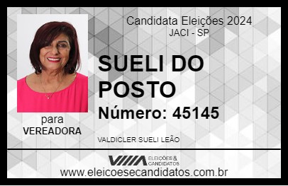 Candidato SUELI DO POSTO 2024 - JACI - Eleições