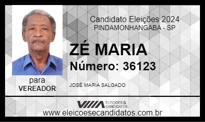 Candidato ZÉ MARIA 2024 - PINDAMONHANGABA - Eleições