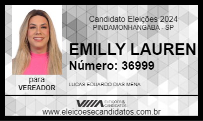 Candidato EMILLY LAUREN 2024 - PINDAMONHANGABA - Eleições