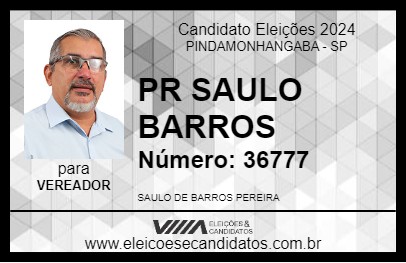 Candidato PR SAULO BARROS 2024 - PINDAMONHANGABA - Eleições