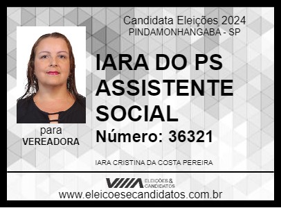 Candidato IARA ASSISTENTE SOCIAL 2024 - PINDAMONHANGABA - Eleições