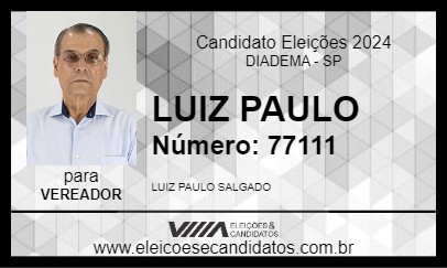 Candidato LUIZ PAULO 2024 - DIADEMA - Eleições