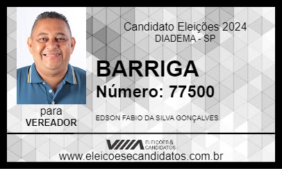 Candidato BARRIGA 2024 - DIADEMA - Eleições