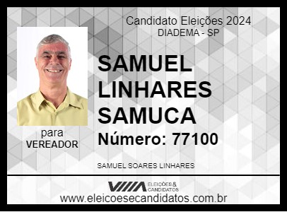 Candidato SAMUEL LINHARES SAMUCA 2024 - DIADEMA - Eleições