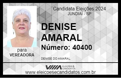 Candidato DENISE  AMARAL 2024 - JUNDIAÍ - Eleições