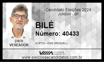 Candidato BILÉ 2024 - JUNDIAÍ - Eleições