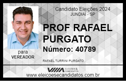 Candidato PROF RAFAEL PURGATO 2024 - JUNDIAÍ - Eleições