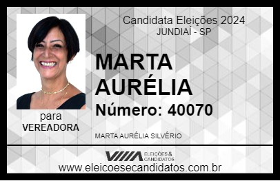 Candidato MARTA AURÉLIA 2024 - JUNDIAÍ - Eleições