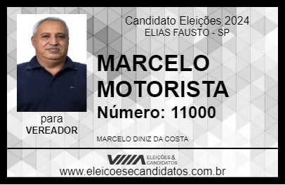 Candidato MARCELO MOTORISTA 2024 - ELIAS FAUSTO - Eleições