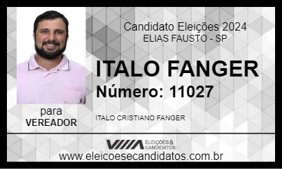 Candidato ITALO FANGER 2024 - ELIAS FAUSTO - Eleições