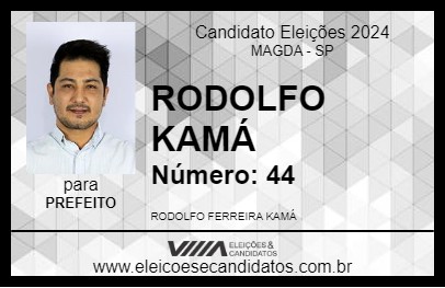 Candidato RODOLFO KAMÁ 2024 - MAGDA - Eleições