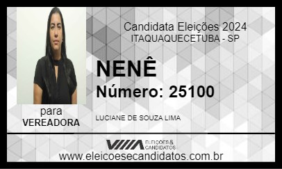 Candidato NENÊ 2024 - ITAQUAQUECETUBA - Eleições