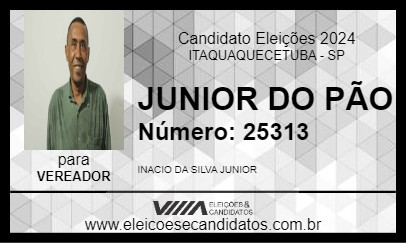 Candidato JUNIOR DO PÃO 2024 - ITAQUAQUECETUBA - Eleições