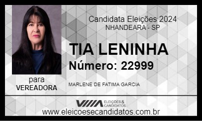 Candidato TIA LENINHA 2024 - NHANDEARA - Eleições