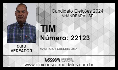 Candidato TIM 2024 - NHANDEARA - Eleições