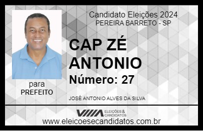 Candidato CAP ZÉ ANTONIO 2024 - PEREIRA BARRETO - Eleições