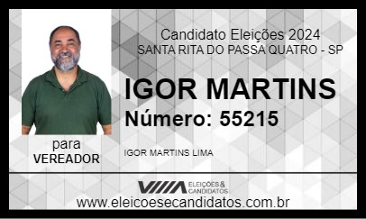 Candidato IGOR MARTINS 2024 - SANTA RITA DO PASSA QUATRO - Eleições