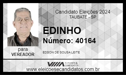 Candidato EDINHO 2024 - TAUBATÉ - Eleições