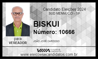 Candidato BISKUI 2024 - SUD MENNUCCI - Eleições