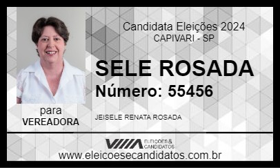 Candidato SELE ROSADA 2024 - CAPIVARI - Eleições