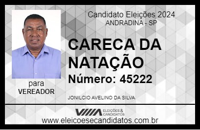 Candidato CARECA DA NATAÇÃO 2024 - ANDRADINA - Eleições