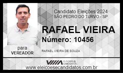 Candidato RAFAEL VIEIRA 2024 - SÃO PEDRO DO TURVO - Eleições