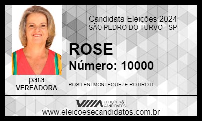 Candidato ROSE 2024 - SÃO PEDRO DO TURVO - Eleições