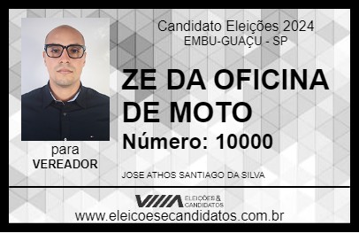 Candidato ZÉ DA OFICINA DE MOTO 2024 - EMBU-GUAÇU - Eleições