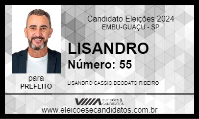 Candidato LISANDRO 2024 - EMBU-GUAÇU - Eleições