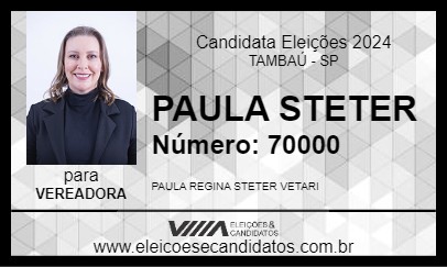 Candidato PAULA STETER 2024 - TAMBAÚ - Eleições