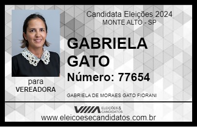 Candidato GABRIELA GATO 2024 - MONTE ALTO - Eleições