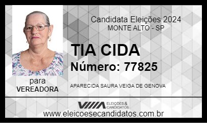 Candidato TIA CIDA 2024 - MONTE ALTO - Eleições