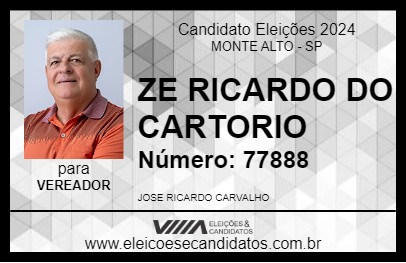 Candidato ZÉ RICARDO DO CAMPESTRE 2024 - MONTE ALTO - Eleições