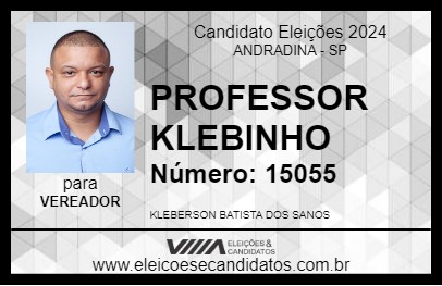 Candidato PROFESSOR KLEBINHO 2024 - ANDRADINA - Eleições