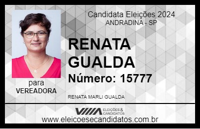 Candidato RENATA GUALDA 2024 - ANDRADINA - Eleições