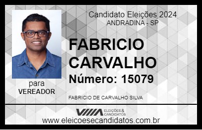 Candidato FABRICIO CARVALHO 2024 - ANDRADINA - Eleições