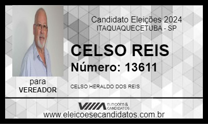 Candidato CELSO REIS 2024 - ITAQUAQUECETUBA - Eleições