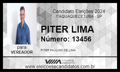 Candidato PITER LIMA 2024 - ITAQUAQUECETUBA - Eleições