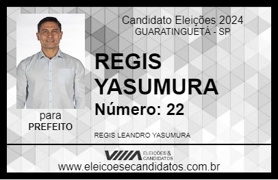 Candidato REGIS YASUMURA 2024 - GUARATINGUETÁ - Eleições