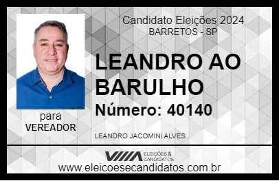 Candidato LEANDRO AO BARULHO 2024 - BARRETOS - Eleições