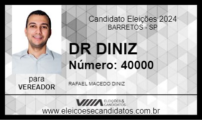 Candidato DR DINIZ 2024 - BARRETOS - Eleições