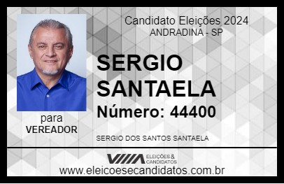 Candidato SERGIO SANTAELA 2024 - ANDRADINA - Eleições