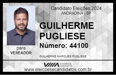 Candidato GUILHERME PUGLIESE 2024 - ANDRADINA - Eleições