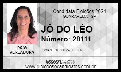 Candidato JÔ DO LÉO 2024 - GUARAREMA - Eleições