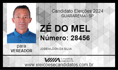 Candidato ZÉ DO MEL 2024 - GUARAREMA - Eleições