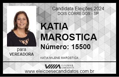 Candidato KATIA MAROSTICA 2024 - DOIS CÓRREGOS - Eleições