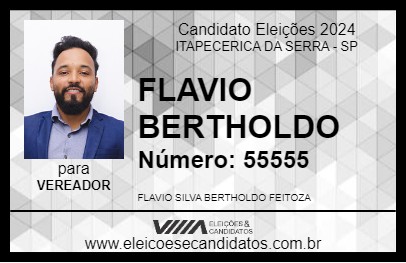 Candidato FLAVIO BERTHOLDO 2024 - ITAPECERICA DA SERRA - Eleições