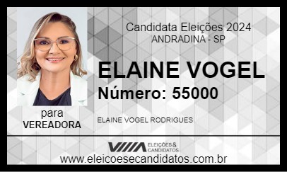 Candidato ELAINE VOGEL 2024 - ANDRADINA - Eleições